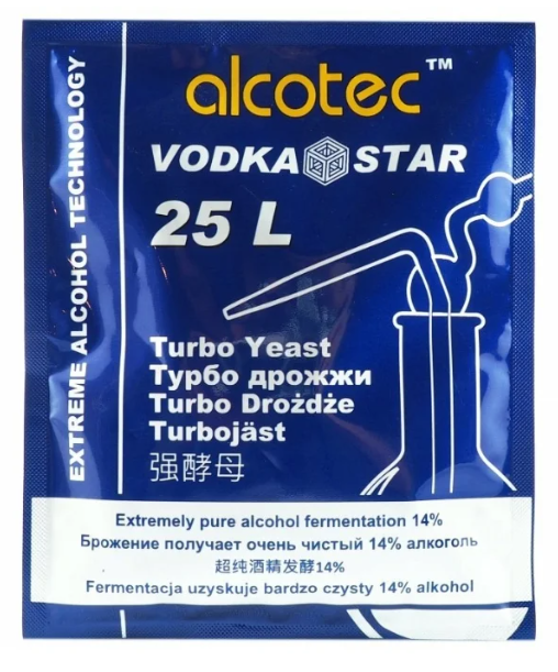 Картинка Турбо дрожжи Alcotec VodkaStar Turbo от магазина "Электрон-Маркет"