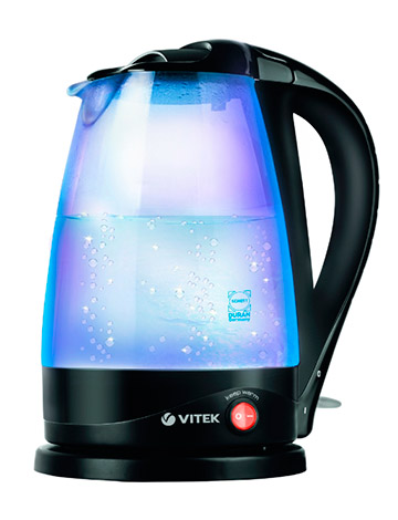 Картинка Чайник VITEK 1180 пластик/стекло 1,7л от магазина "Электрон-Маркет"