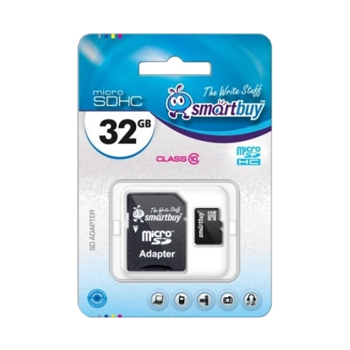 Картинка Карта памяти Smart Buy SD 32Gb ciass 10 от магазина "Электрон-Маркет"