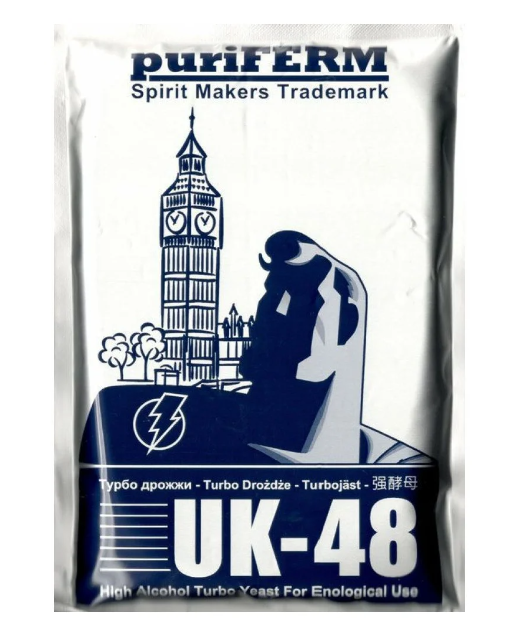 Картинка Турбо дрожжи Puriferm UK-48  от магазина "Электрон-Маркет"