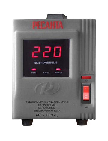 Картинка Стабилизатор напряжения РЕСАНТА-500/1-Ц от магазина "Электрон-Маркет"