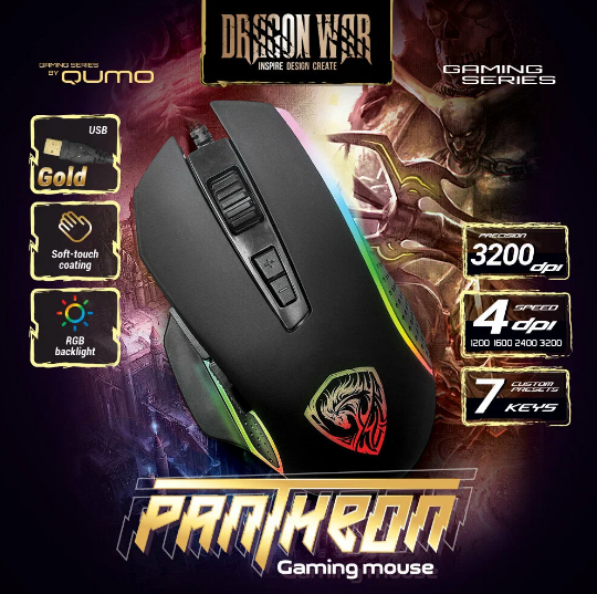 Картинка Мышь Qumo Pantheon M50 игр. от магазина "Электрон-Маркет"