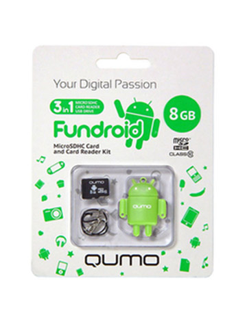 Картинка Карта памяти QUMO Micro SD 8Gb адаптер  от магазина "Электрон-Маркет"