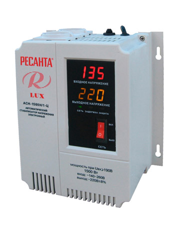 Картинка Стабилизатор напряжения РЕСАНТА-1500 Н/1-Ц от магазина "Электрон-Маркет"